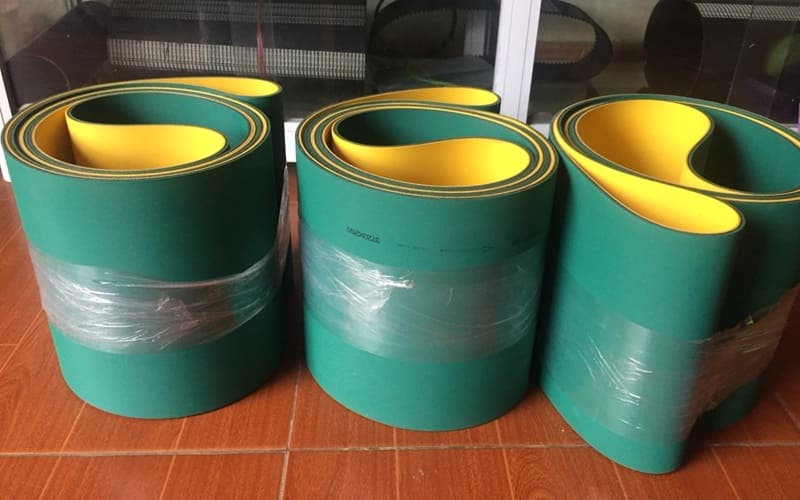 dai-det 3 cuộn đai dẹt màu xanh vàng