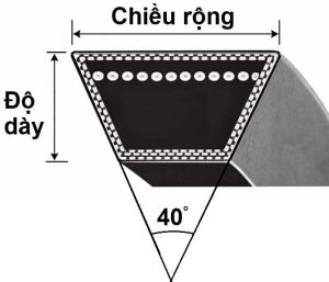 Bảng thông số dây curoa